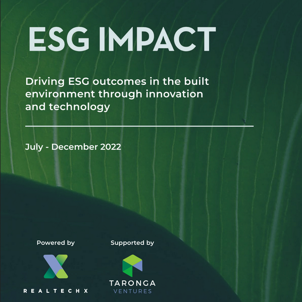 Taronga Ventures reveals the 12 global ESG innovations to drive sustainability in the real estate sector
